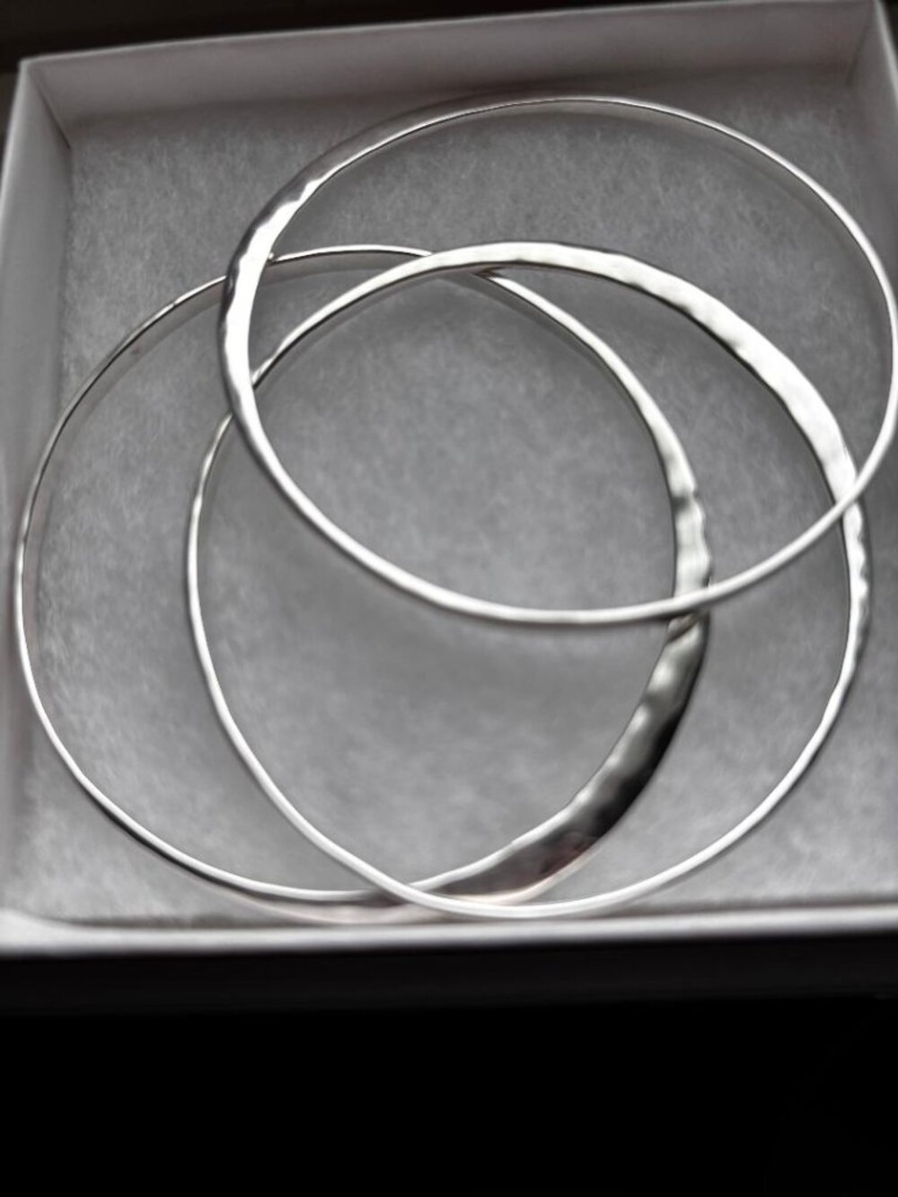 RLM (Robert Lee Morris) Studio Bangle Bracelets Marked "925 China" Set of Three